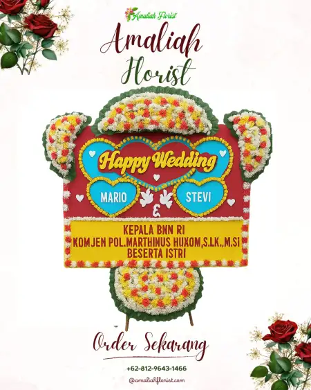Papan Bunga Pernikahan Serai